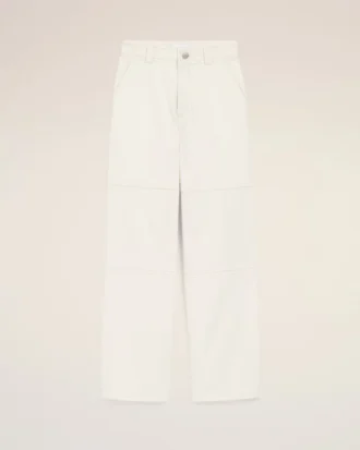 Pantaloni de lucru din bumbac alb