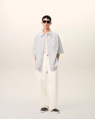 Pantaloni de lucru din bumbac alb