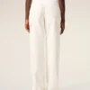 Pantaloni de lucru din bumbac alb Pantaloni de lucru din bumbac alb