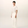 Pantaloni de lucru din bumbac alb