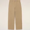 Pantaloni de lucru din bumbac bej Pantaloni de lucru din bumbac bej