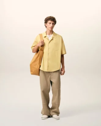 Pantaloni de lucru din bumbac bej