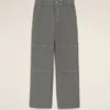 Pantaloni de lucru din lână nouă, de culoare gri Pantaloni de lucru din lână nouă, de culoare gri