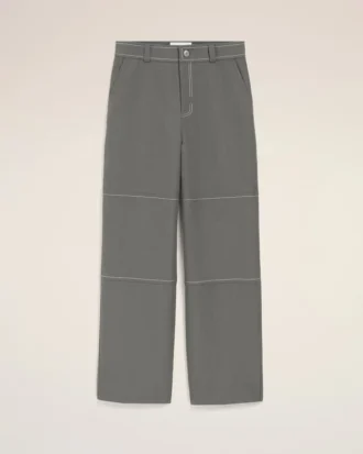 Pantaloni de lucru din lână nouă, de culoare gri