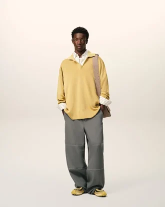 Pantaloni de lucru din lână nouă, de culoare gri