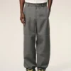 Pantaloni de lucru din lână nouă, de culoare gri Pantaloni de lucru din lână nouă, de culoare gri