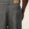 Pantaloni de lucru din lână nouă, de culoare gri Pantaloni de lucru din lână nouă, de culoare gri