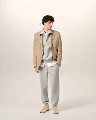 Pantaloni de trening Ami de Coeur din bumbac gri