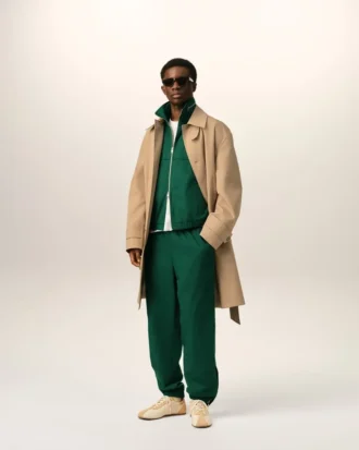 Pantaloni de trening Ami de Coeur din bumbac verde
