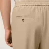 Pantaloni din lână bej cu talie elastică Pantaloni din lână bej cu talie elastică