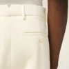 Pantaloni drepți din lână albă Pantaloni drepți din lână albă