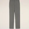 Pantaloni drepți din lână gri Pantaloni drepți din lână gri