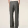 Pantaloni drepți din lână gri Pantaloni drepți din lână gri