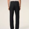 Pantaloni drepți din lână neagră Pantaloni drepți din lână neagră