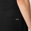 Pantaloni negri din lână nouă, cu centură înfășurată