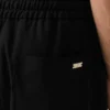 Pantaloni negri din lână nouă, cu talie elastică