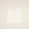 Pantaloni scurți Ami de Coeur din amestec de in, de culoare bej, cu talie elastică Pantaloni scurți Ami de Coeur din amestec de in, de culoare bej, cu talie elastică