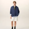 Pantaloni scurți Ami de Coeur din amestec de in, de culoare bej, cu talie elastică Pantaloni scurți Ami de Coeur din amestec de in, de culoare bej, cu talie elastică