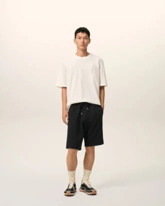 Pantaloni scurți Ami de Coeur din bumbac negru