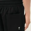 Pantaloni scurți Ami de Coeur din bumbac negru