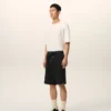 Pantaloni scurți Ami de Coeur din bumbac negru