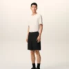 Pantaloni scurți Ami de Coeur din bumbac negru, cu talie elastică Pantaloni scurți Ami de Coeur din bumbac negru, cu talie elastică
