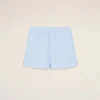 Pantaloni scurți din bumbac albastru cu elastic