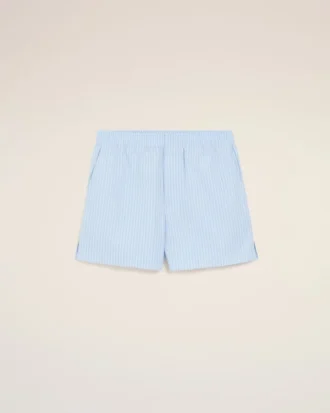 pantaloni scuri din bumbac albastru cu elastic 1 330x413 - Pantaloni scurți din bumbac albastru cu elastic