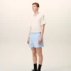 Pantaloni scurți din bumbac albastru cu elastic
