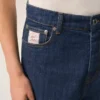 Pantaloni scurți din bumbac albastru cu eticheta Ami Paris Heritage