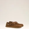 Pantofi de barcă din piele de vacă maro Pantofi de barcă din piele de vacă maro