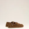 Pantofi de barcă din piele de vacă maro Pantofi de barcă din piele de vacă maro
