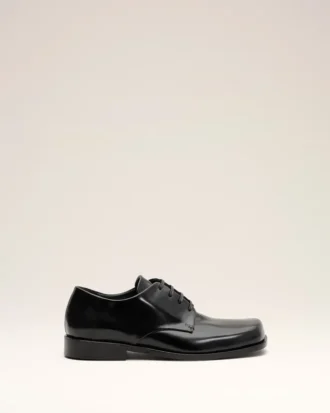 Pantofi derby din piele de vacă neagră