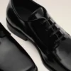Pantofi derby din piele de vacă neagră Pantofi derby din piele de vacă neagră