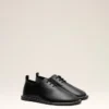 Pantofi derby midi din piele de vacă neagră Pantofi derby midi din piele de vacă neagră