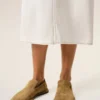 Papuci midi din piele de vacă maro Papuci midi din piele de vacă maro
