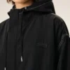 Parka lungă din nailon negru Parka lungă din nailon negru