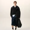 Parka lungă din nailon negru Parka lungă din nailon negru