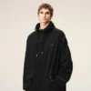Parka lungă din nailon negru Parka lungă din nailon negru