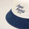 Pălărie Ami Paris din bumbac albastru și alb