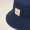 Pălărie din bumbac denim albastru cu patch Ami Paris Heritage Pălărie din bumbac denim albastru cu patch Ami Paris Heritage