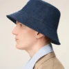 Pălărie din bumbac denim albastru cu patch Ami Paris Heritage Pălărie din bumbac denim albastru cu patch Ami Paris Heritage
