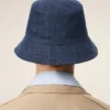 Pălărie din bumbac denim albastru cu patch Ami Paris Heritage Pălărie din bumbac denim albastru cu patch Ami Paris Heritage
