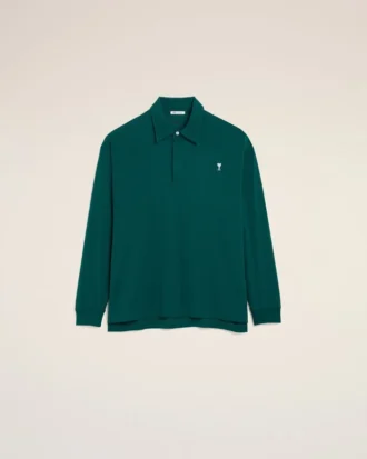 Polo verde din bumbac Ami de Coeur Polo