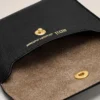 Portcard pliat Carrousel din piele de vacă neagră Portcard pliat Carrousel din piele de vacă neagră