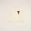 Pulover din lână Ami de Coeur cu guler rotund