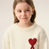 Pulover din lână Ami de Coeur cu guler rotund