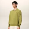 Pulover verde din lână cu guler rotund Ami de Coeur Sweater