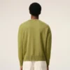 Pulover verde din lână și bumbac cu guler rotund Ami de Coeur Sweater Pulover verde din lână și bumbac cu guler rotund Ami de Coeur Sweater