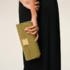 Pungă Mimi din piele de vacă verde